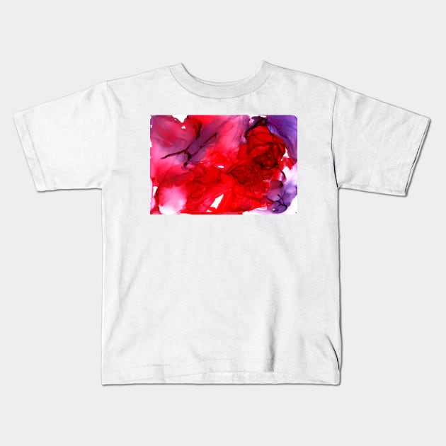 Pink-purple spot Kids T-Shirt by feafox92